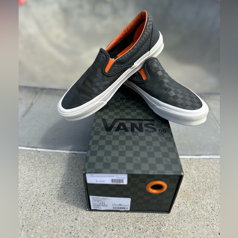 Porter /vans, collaboration, size 11, in black and orange brand new in a box.
